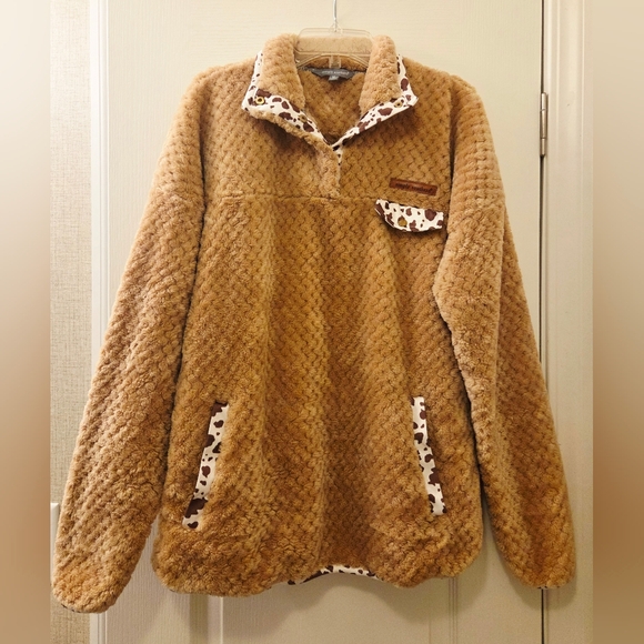 Simply Southern Jackets & Blazers - Simply Southern Tan Fleece Jacket